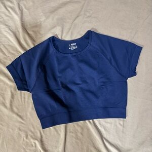 SHEIN Navy Blue Crop Top